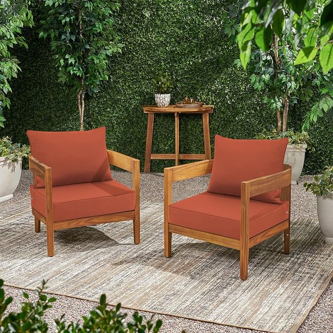 Favoyard Outdoor Seat Cushion Set 22 x 22 Inch Waterproof & Fade Resistant - Image 6