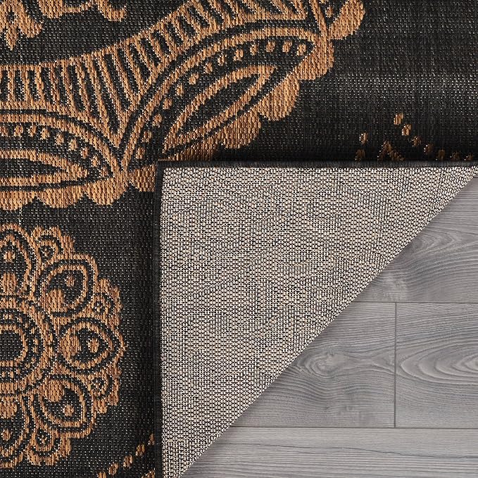 Medallion Outdoor Rug 8x10 Washable Outside Carpet - Image 3