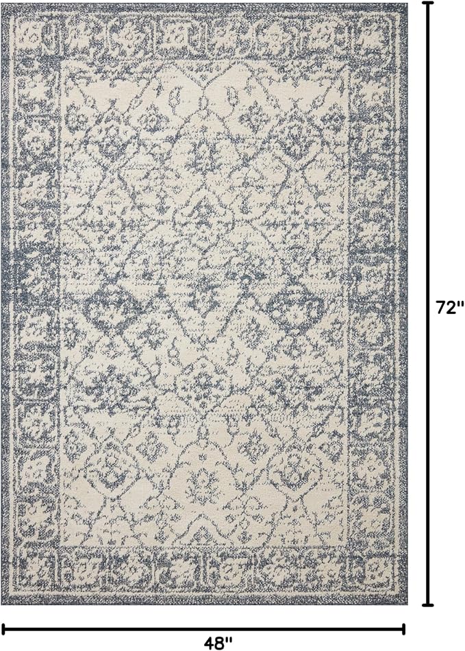 Loloi Magnolia Home by Joanna Gaines Gigi Collection GIG-02 Ivory/Blue 4'-0" x - Image 2