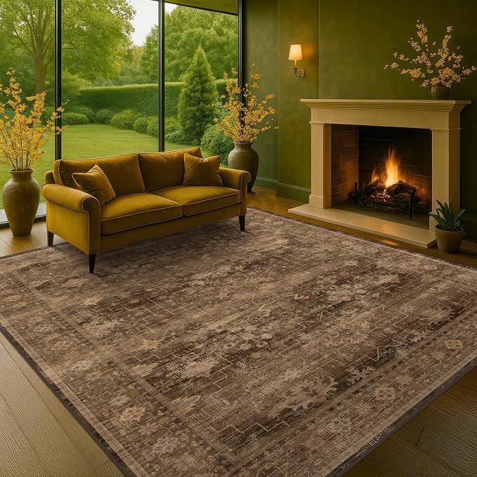 Brown 9x12 Living Room Rug - Image 6