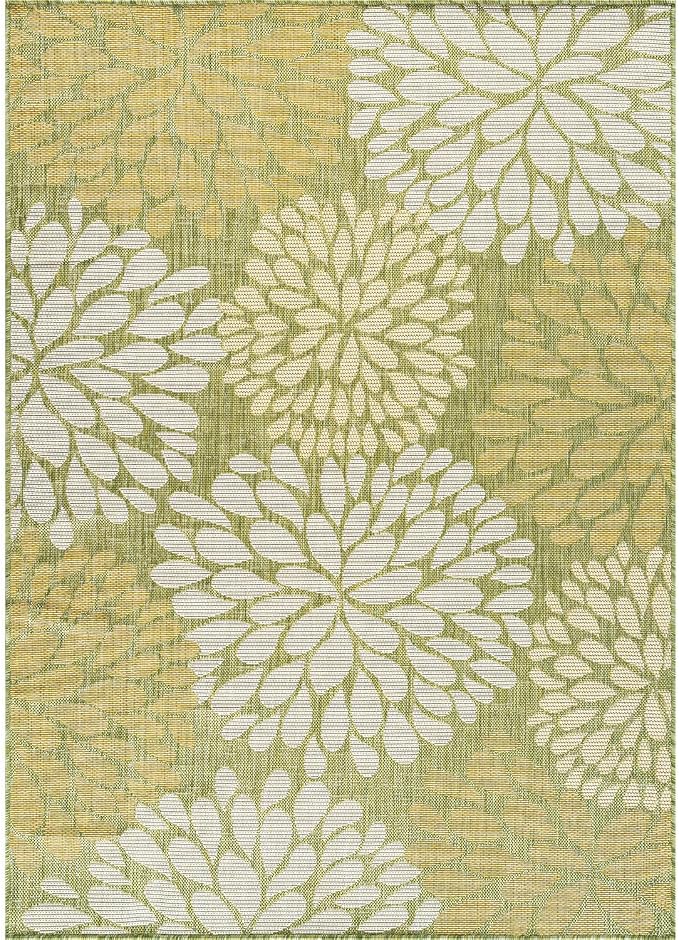 Beverly Rug Outdoor Rug 6x9 Modern Exotic Tropical Leaf Area Rugs - Image 2