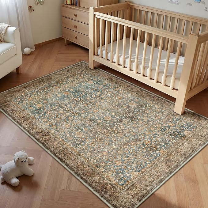 Area Rug 3x5 Entryway Office Washable Vintage Carpet Non Slip Indoor Kitchen - Image 5
