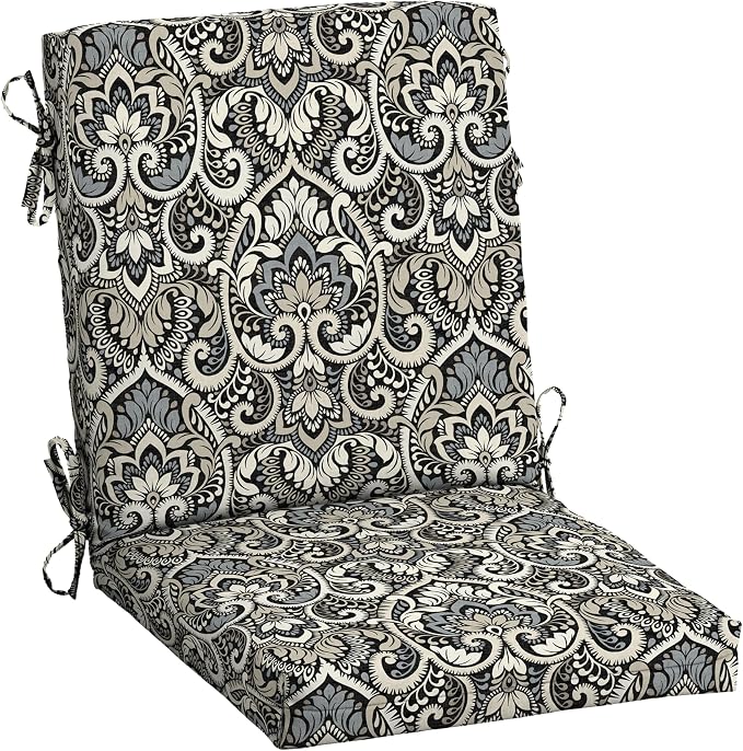 Arden Outdoor Midback Chair Cushion, 18 x 16.5, Rain-Proof, Fade Resistant by ARDEN