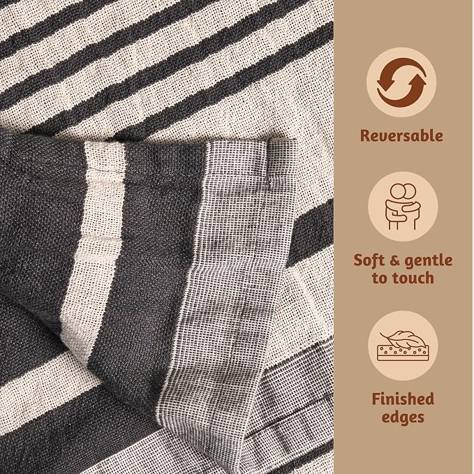 Folkulture Throw Blanket for Couch 50" x 60" |100% Recycled Cotton Couch - Image 7