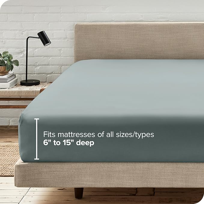Bare Home Fitted Bottom Sheet Twin Extra Long Size - Image 6