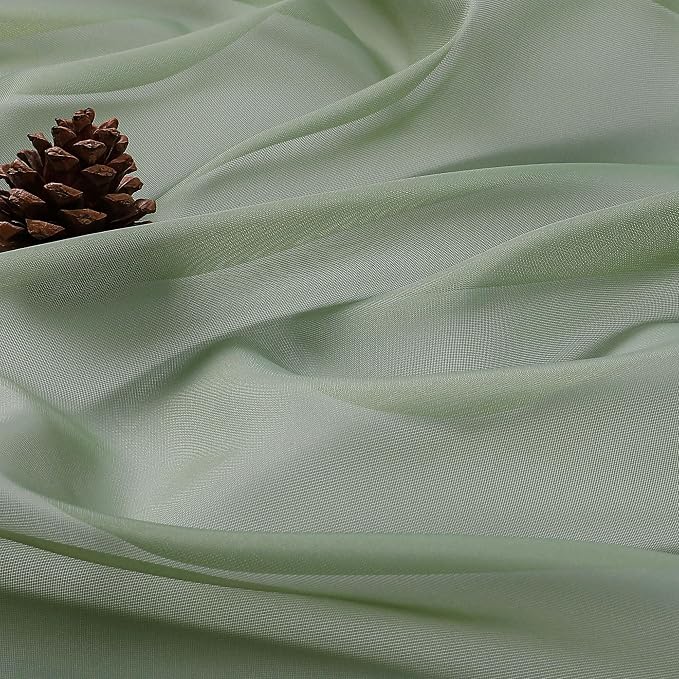 OVZME Sage Green Bedroom Curtains 96 Length - Image 5