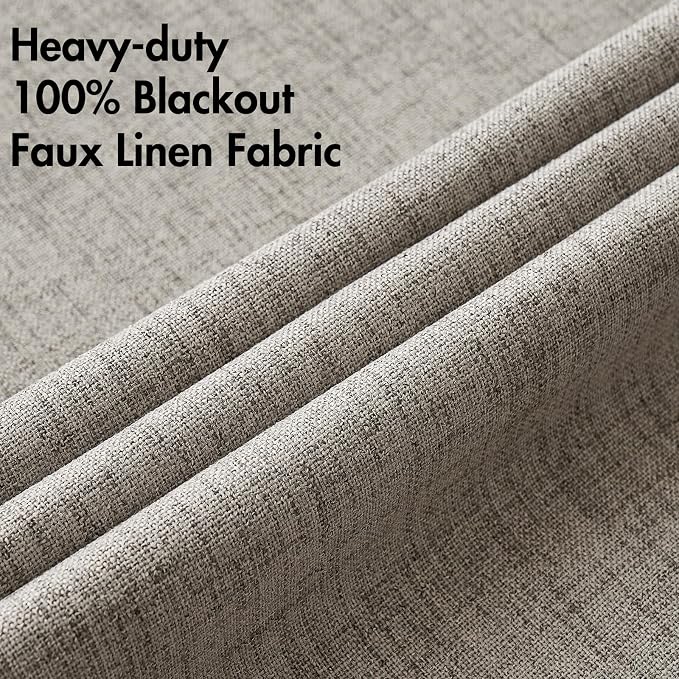 MIULEE Linen Texture 90 Inches Curtains - Image 5