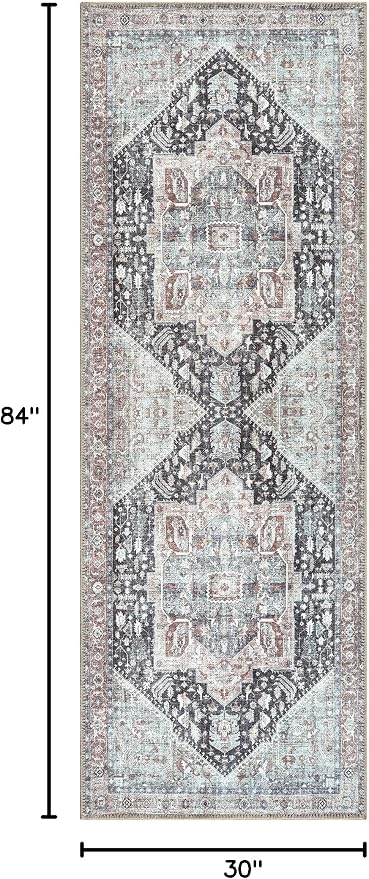 Bloom Rugs Washable Non-Slip 7 ft Runner - Image 2