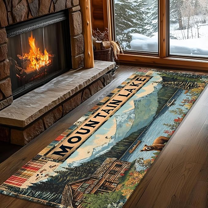 Colorful Oil Painting Bear Rug 4x10ft - Image 4
