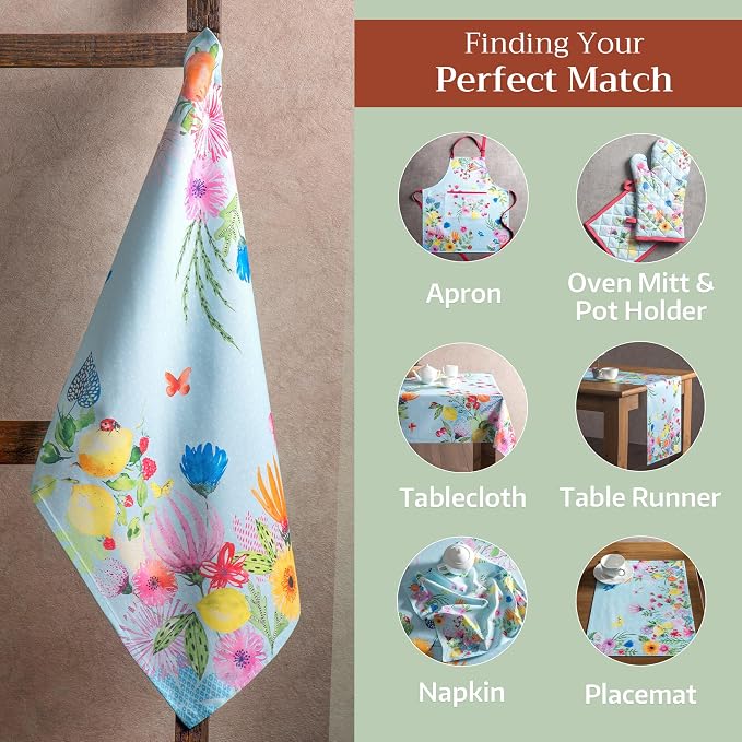 Maison d' Hermine Kitchen Towels Set of 2 100% Cotton 27.50" x 20" Reusable - Image 5