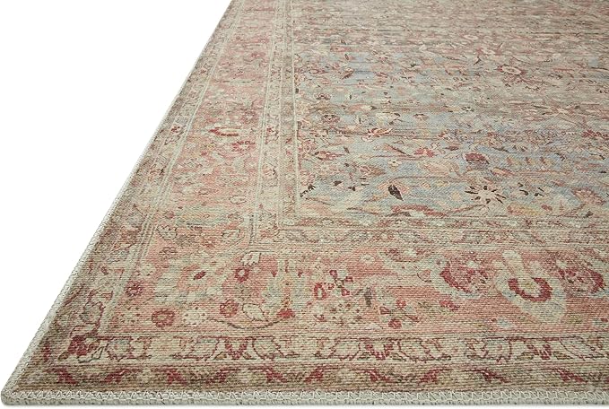 Loloi Adrian Collection ADR-06 Ocean/Clay 2'-3" x 3'-9", .19" Thick Accent Rug - Image 3