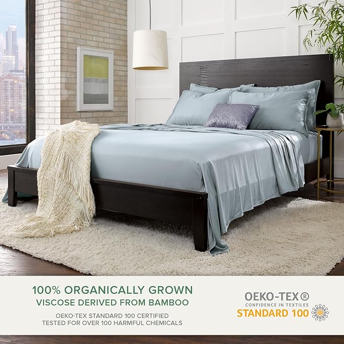 Pure Bamboo King Sheets, Genuine 100% Organic Viscose Derived from Bamboo Bed - Image 2
