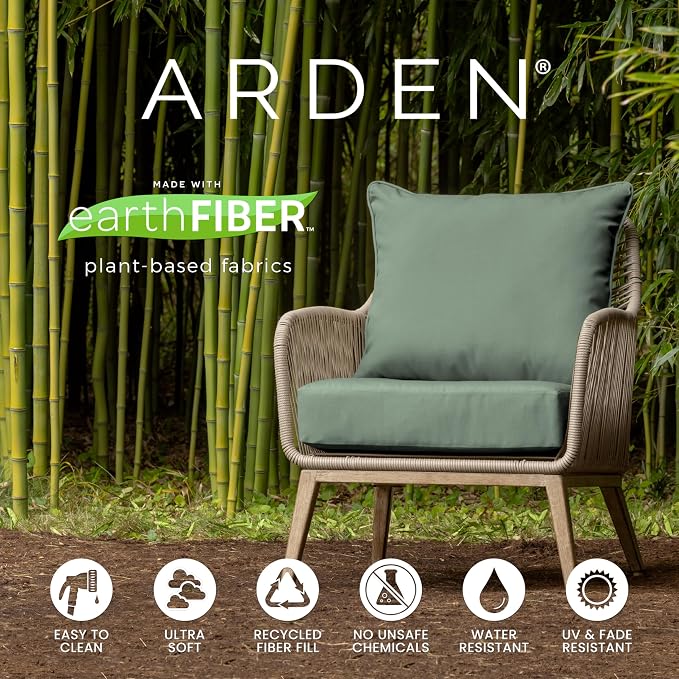Arden earthFIBER Outdoor Deep Seat Cushion Set, 24 x 24, Rain-Proof, Fade - Image 6