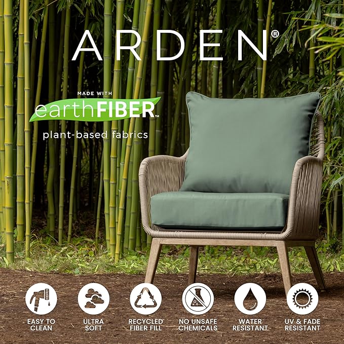 Arden earthFIBER Outdoor Dining Chair Cushion, 20 x 20, Rain-Proof, Fade - Image 5