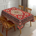 Royal Red Moroccan Tablecloth Old Red Persian Carpet Texture Abstract Table by Unknown
