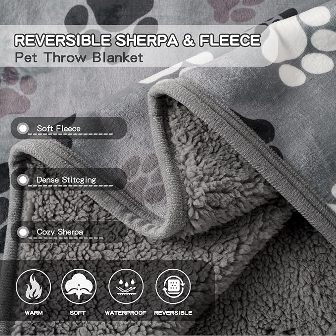 Waterproof Dog Blankets Pet Blanket, Soft Fluffy Sofa Car Bed Protector - Image 4
