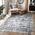 Area Rug 4×6, Vintage Boho Rug, Ultra-Soft Low Pile, Non Slip, Stain Resistant by DomitapisRug