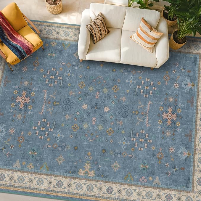 Boho 8x10 Large Area Rugs for Living Room by HazoHaus