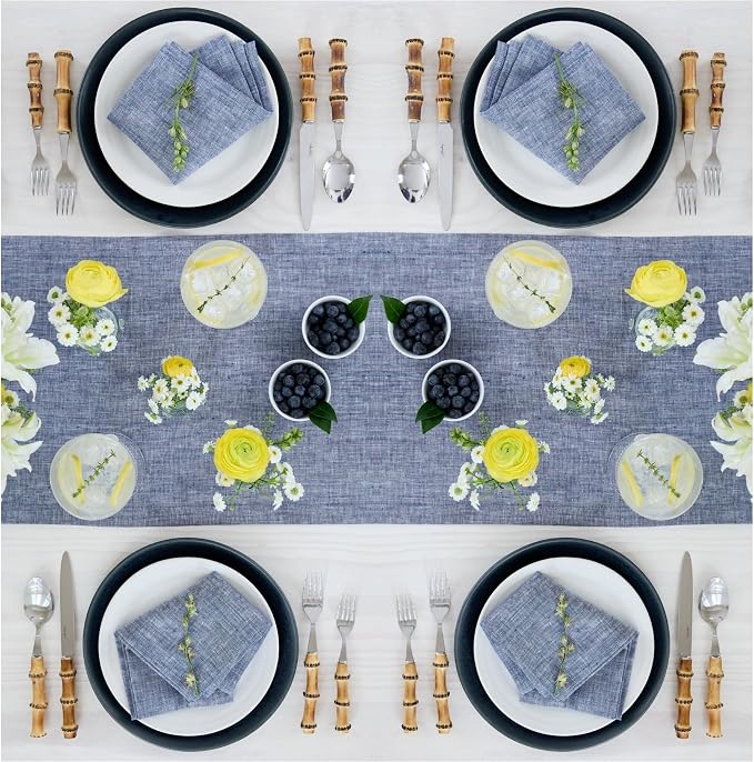 Solino Home Linen Small Table Runner 36 Inches - Image 3
