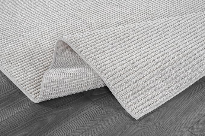 Beverly Rug Micro Loop Large Area Rug White 10x14 Modern Luxury Trellis - Image 3