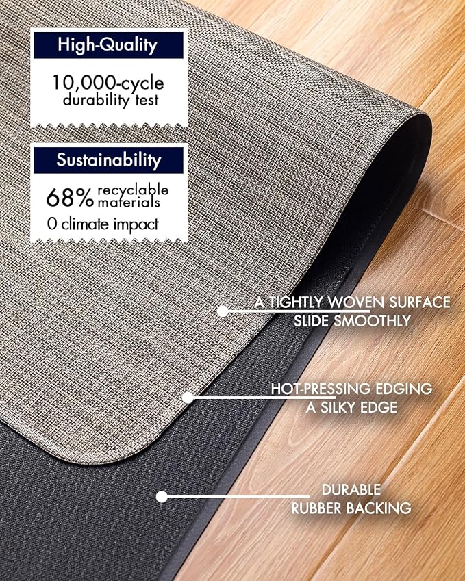 Office Chair Mat for Hardwood Floor Under Desk Computer Rolling Chair Mat for - Image 4