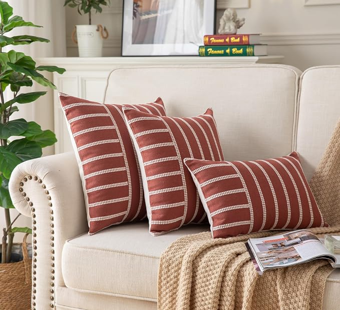 Caflife Boho Fall Throw Pillow Covers 12x20 Set of 2 Soft Farmhouse Decorative - Image 2