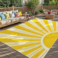 Outdoor Indoor Area Rug Boho Sun Washable Outdoor Patio Rugs Medieval Aesthetic by ArenaRug