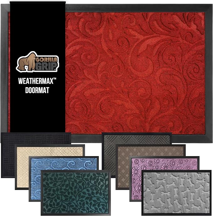 GORILLA GRIP 100% Waterproof All-Season WeatherMax Doormat US Designed Natural by GorillaGrip
