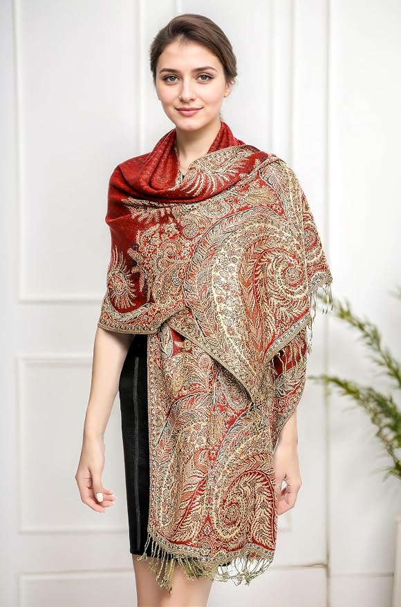 Achillea Big Paisley Pashmina Shawl Wrap - Image 2