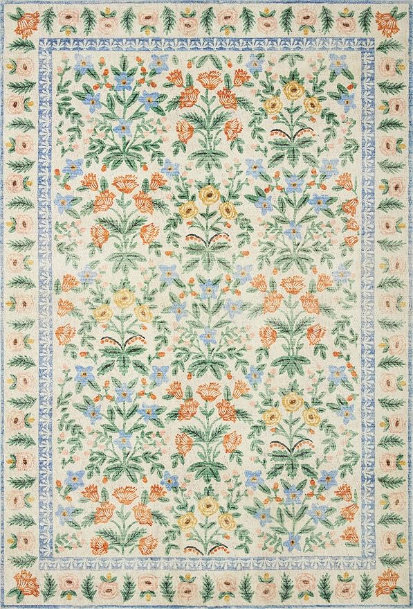 Loloi Rifle Paper Co. Eden Collection EDE-02 Mughal Garden Cream 2'-6" x 9'-6" - Image 2