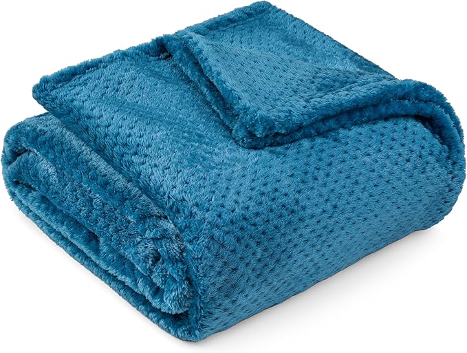 PAVILIA Turquoise Blue Throw Blanket by PAVILIA