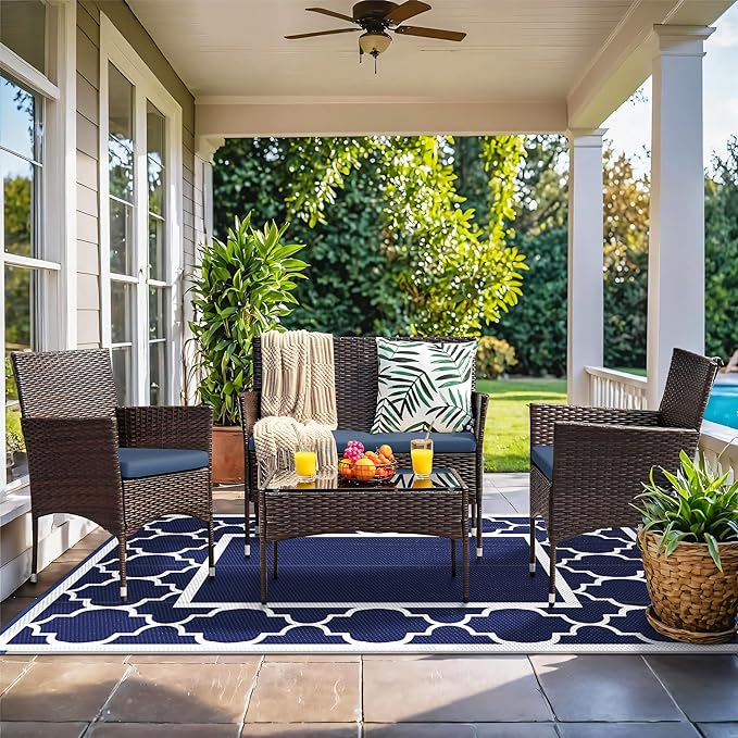 GENIMO 6' x 9' Outdoor Rug Waterproof - Image 5