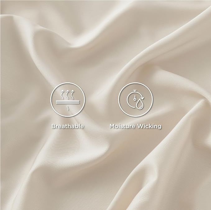 Bedsure Cooling Sheets Twin XL, Rayon Derived from Bamboo, Breathable & Soft - Image 4