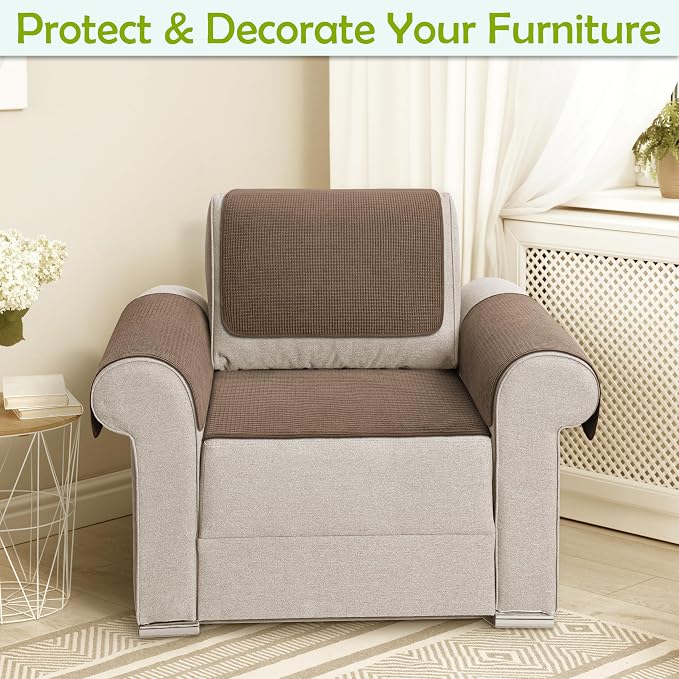 Couch Arm Covers, Sofa Arm Covers, Waterproof Armrest Cover - Image 2