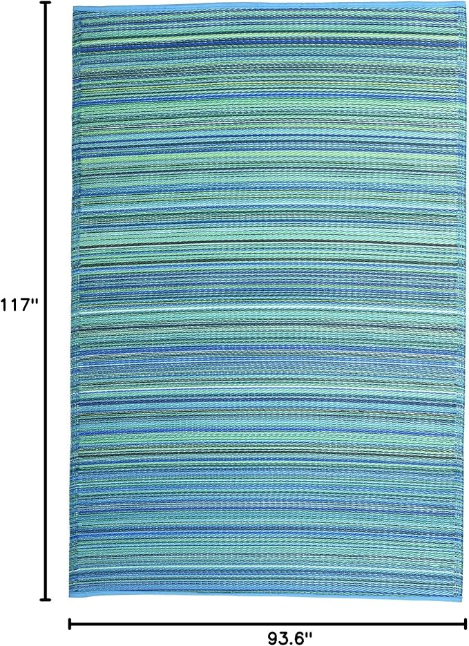 Fab Habitat Striped Outdoor Rug - Image 2