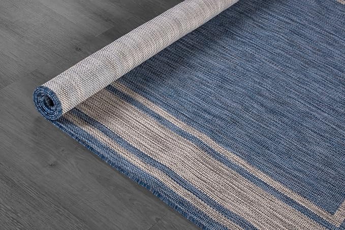 Beverly Rug Large Outdoor Rug 9x12 Modern Bordered Area Rugs - Image 7
