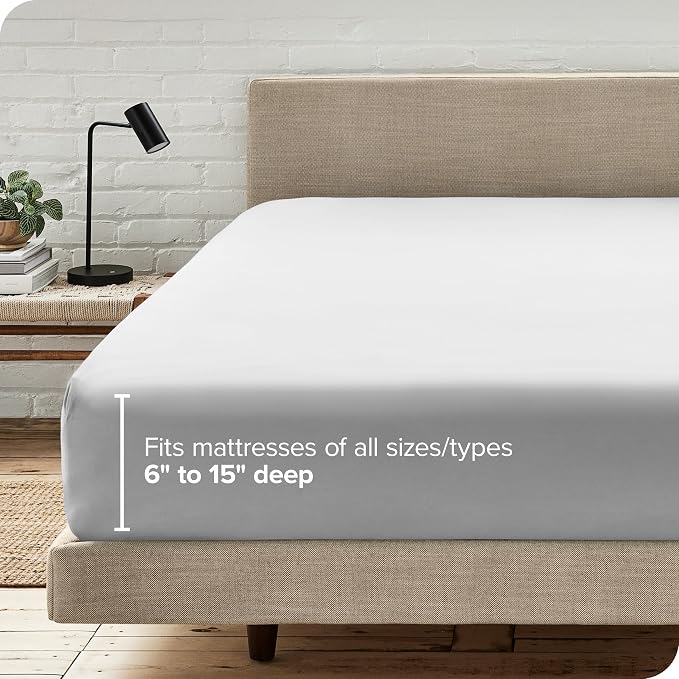 Bare Home Fitted Bottom Sheet Twin Size - Image 6