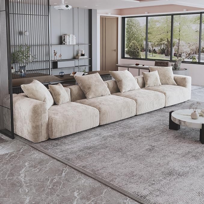 JACH 181" Oversized Modular Sectional Sofa, Deep 4-Seats Sectional Couch - Image 7
