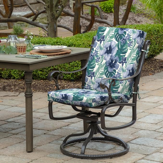 Arden Outdoor Midback Chair Cushion, 18 x 16.5, Rain-Proof, Fade Resistant - Image 2