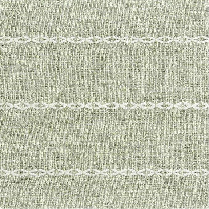 ZeeMart Farmhouse Braided Striped Table Runner, Rustic Sage Green Table Runners - Image 6