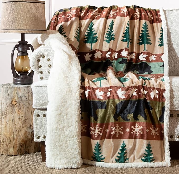 CARSTENS, INC. Ultra Premium Super Soft Plush Sherpa Fleece Oversized Throw - Image 2