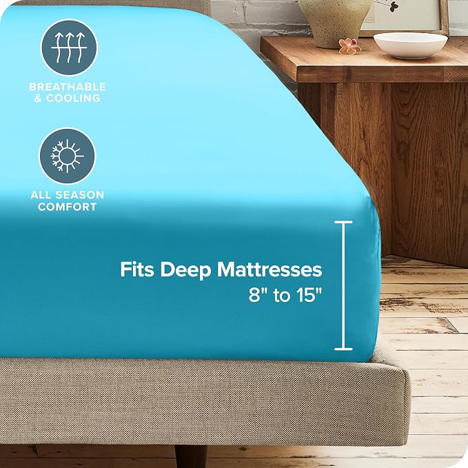 Bare Home 2-Pack Fitted Bottom Sheets Twin XL - Image 4