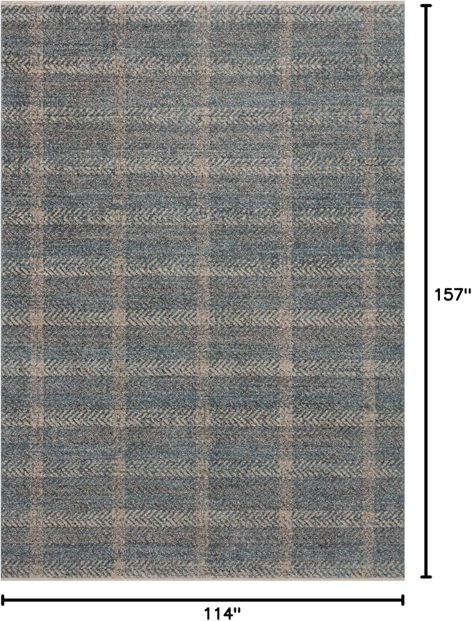 Loloi Angela Rose Ember Collection EMB-03 Blue/Beige 9'-6" x 13'-1" Area Rug - Image 2