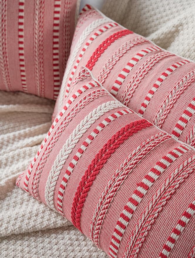 Christmas Pillow Covers 12x20 Inch Set of 2, Farmhouse Boho Christmas - Image 3