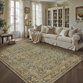 Area Rug 6x9 Brown Living Room Washable Vintage Carpet Non Slip Indoor Retro by PureCozy