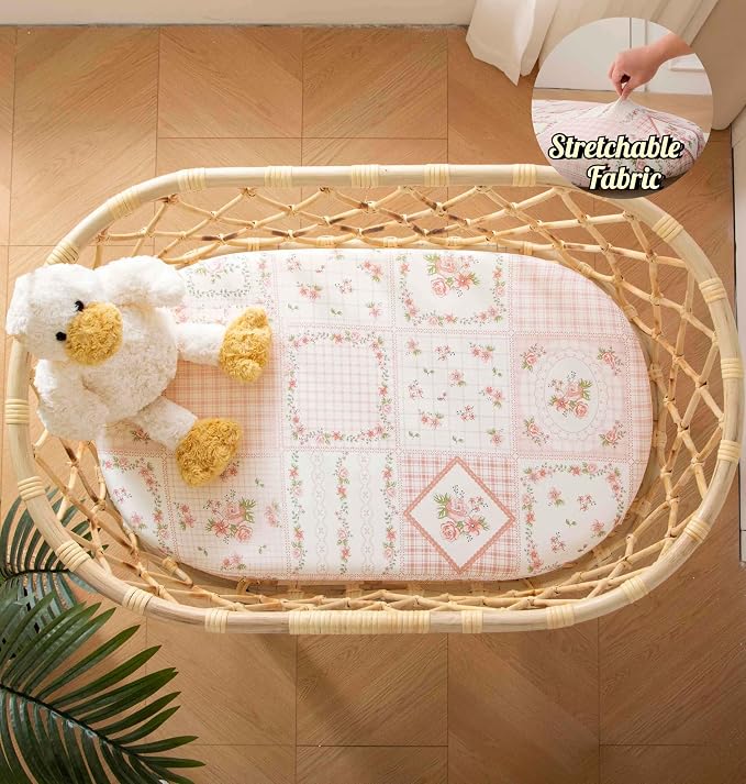 SDY Jersey FloralBassinet Sheets - Image 3