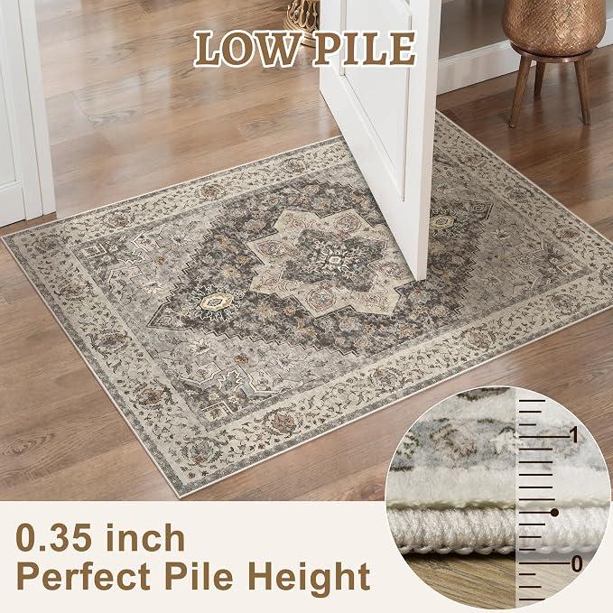 Tangsoo 8x10 Area Rugs for Living Room, 8x10 Washable Rug Vintage Indoor Non - Image 6