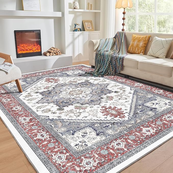 OPPODREAM Thin 6x9 Area Rugs, Washable Rug 6x9 by OPPODREAM