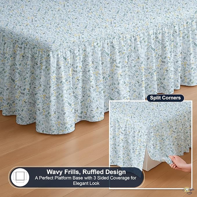 Cottington Lane Ruffled Bed Skirt Full Size - Image 7