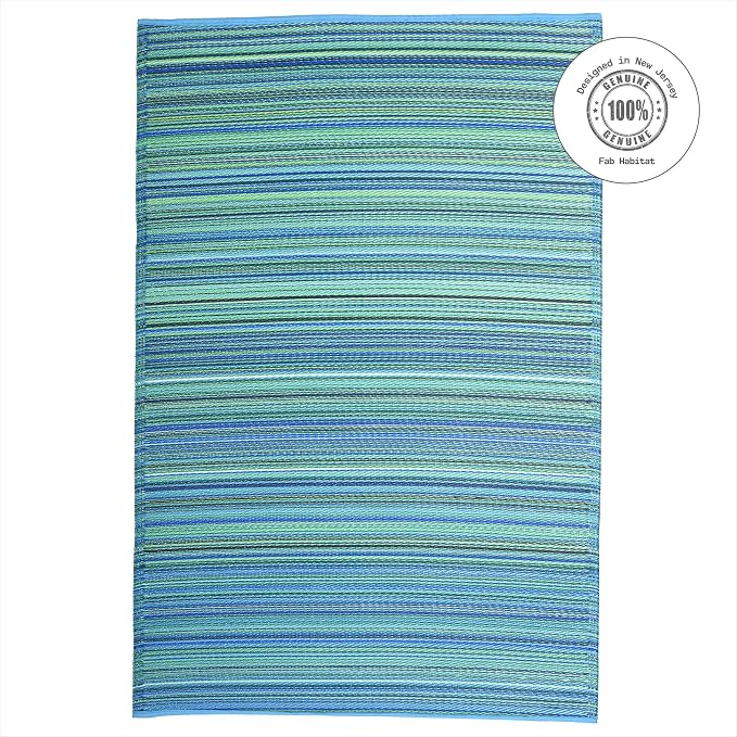 Fab Habitat Striped Outdoor Rug - Image 4